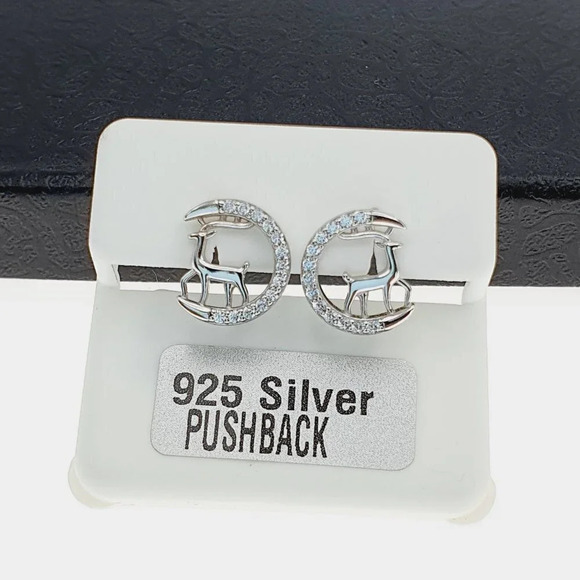 "925 sterling silver luxury CZ earrings for women/girls, Best for RJUS2226 - Picture 7 of 10